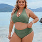 🩱2025 Vânzare la cald 💖- Modest set de bikini cu talie înaltă