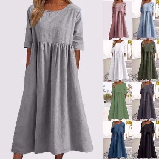 【🔥Numerar la livrare】👗Rochie cu gât rotund pentru femei