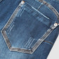 👖 Jeans Capri Femei cu Tiv Rulou & Deschizături 🔥 | Stil Distrus | Bumbac Elastic