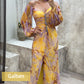 👗 Rochie Fără Bretele cu Detalii Plisate 🌟 | Fantă Laterală & Mâneci Lungi | Model Slimming