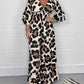 ✨【M-4XL】🔥Salopeta cu decolteu în V cu imprimeu leopard😍💖🌷