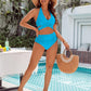 🩱2025 Vânzare la cald 💖- Modest set de bikini cu talie înaltă
