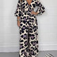 ✨【M-4XL】🔥Salopeta cu decolteu în V cu imprimeu leopard😍💖🌷