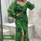 👗 Rochie Fără Bretele cu Detalii Plisate 🌟 | Fantă Laterală & Mâneci Lungi | Model Slimming