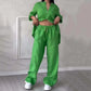 💕 Set lejer cu pantaloni evazați și cordon în talie 👖