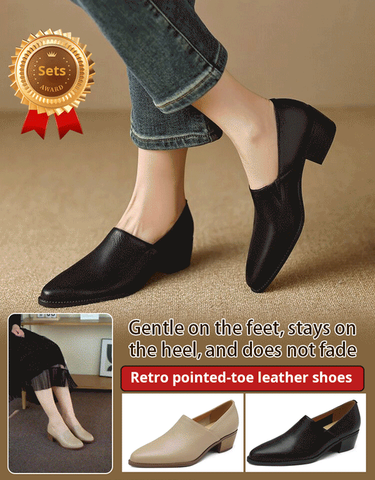 💕 Pantofi moi Vintage Pointed Toe Slip-On pentru femei