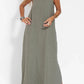 🎁Femei Casual culoare solidă Halter fără mâneci rochie de lenjerie李如意
