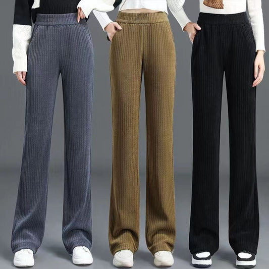 Femei Versatile Simple Stretch Elastic talie vrac largi pantaloni picior