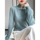 Iarna jumătate turtleneck retro cataramă pulover tricotate pulover🥰