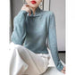 Iarna jumătate turtleneck retro cataramă pulover tricotate pulover🥰