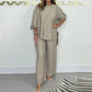 🎉Femei cu mânecă lungă înaltă Waisted Wide Leg Suit Pants 🔥杨薇可