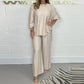 🎉Femei cu mânecă lungă înaltă Waisted Wide Leg Suit Pants 🔥杨薇可