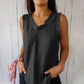 💝Tricou fără mâneci din in și bumbac pentru femei