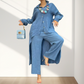 🌿Set lejer din bumbac și in – top cu mânecă lungă & pantaloni
