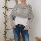 Femeii tricotate Cut-Out șal Poncho Wrap