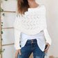 Femeii tricotate Cut-Out șal Poncho Wrap