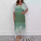 🔥49% Off✨Femeie confortabilă Casual Chiffon Dip Dye Dress