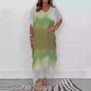 🔥49% Off✨Femeie confortabilă Casual Chiffon Dip Dye Dress