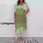 🔥49% Off✨Femeie confortabilă Casual Chiffon Dip Dye Dress
