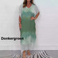 🔥49% Off✨Femeie confortabilă Casual Chiffon Dip Dye Dress