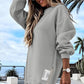 Lung maneca pulover fermoar fantă Casual Sweatshirt rochie🙋‍♀️transport gratuit🥰