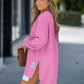 Lung maneca pulover fermoar fantă Casual Sweatshirt rochie🙋‍♀️transport gratuit🥰