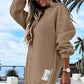 Lung maneca pulover fermoar fantă Casual Sweatshirt rochie🙋‍♀️transport gratuit🥰
