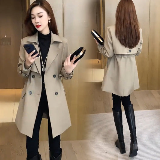 ❄️Winter Speciale❄️Confortabil Waisted Lapel Trench Coat💗