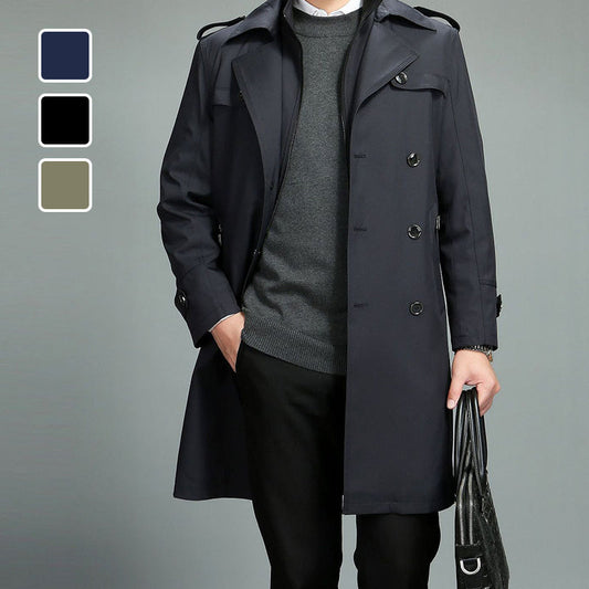❄️Winter Specials❄️ Trench Casual cu fermoar și rever pentru bărbați cu căptușeală detașabilă