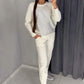 💝Hanorac pentru femei cu sclipici din pietre și set de pantaloni casual din 2 piese