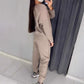 💝Hanorac pentru femei cu sclipici din pietre și set de pantaloni casual din 2 piese