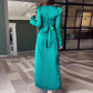 👗Rochie elegantă Maxi pentru femei cu centură de legare la talie✨