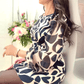👗 Rochie Elegantă Feminină cu Mâneci Lungi | Gât Rotund & Imprimat Floral