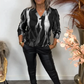 Women's Casual Fashion Printed V-Neck Top
