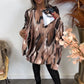 Women's Casual Fashion Printed V-Neck Top