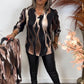 Women's Casual Fashion Printed V-Neck Top