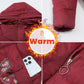 ❄️Oferte de iarnă❄️ Jachetă de bumbac cu glugă de lungime medie pentru femei