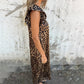 Salopetă Elegantă cu Imprimeu Leopard și Decolteu În V ✨🐆
