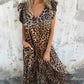 Salopetă Elegantă cu Imprimeu Leopard și Decolteu În V ✨🐆