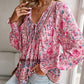 💖VÂNZARE ÎN ULTIMA ZI 50% REDUCERE💖Moda femeilor imprimate v-Neck Long Sleeve Shirt