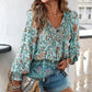 💖VÂNZARE ÎN ULTIMA ZI 50% REDUCERE💖Moda femeilor imprimate v-Neck Long Sleeve Shirt