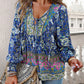 💖VÂNZARE ÎN ULTIMA ZI 50% REDUCERE💖Moda femeilor imprimate v-Neck Long Sleeve Shirt