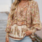 💖VÂNZARE ÎN ULTIMA ZI 50% REDUCERE💖Moda femeilor imprimate v-Neck Long Sleeve Shirt