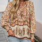 💖VÂNZARE ÎN ULTIMA ZI 50% REDUCERE💖Moda femeilor imprimate v-Neck Long Sleeve Shirt