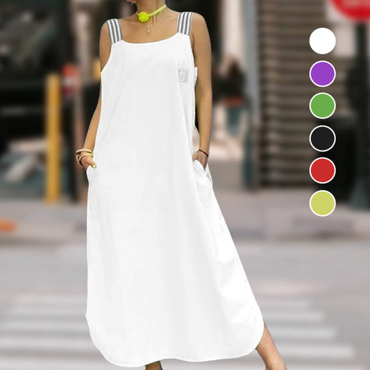 👗 Rochie Maxi cu Umării Laolaltă & Buzunare 🌹 | Tăietură Regală