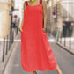 👗 Rochie Maxi cu Umării Laolaltă & Buzunare 🌹 | Tăietură Regală