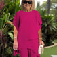 💝 Set elegant cu top glam și pantaloni cu croială largă