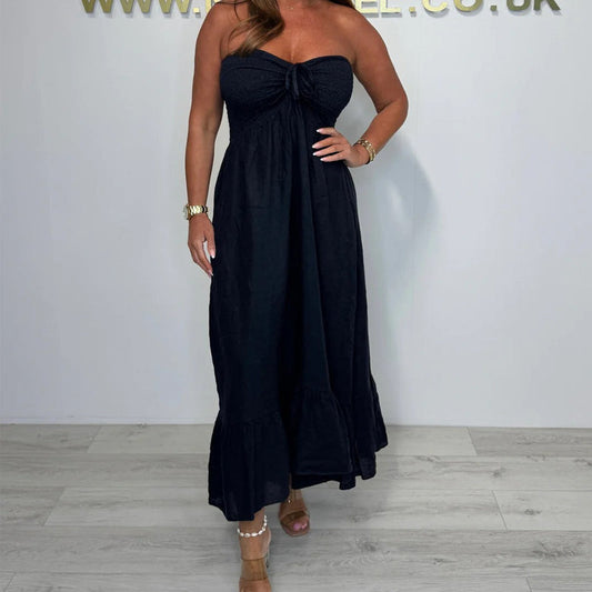 💃 Rochie maxi fără bretele pentru femei 👗