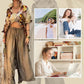 ✨Elegant 2-Piece Lounge Set – Oversized Top & Wide-Leg Pants👖