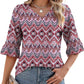 🔥2025 Produse noi🔥Femeii Elegant Ruffle Sleeve V-Neck Topuri